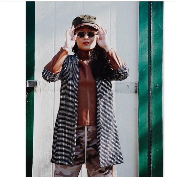 Double Breasted Sequin Coat Dress - Picture 2 of 15